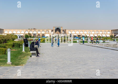 Naqsh-e Jahan Square (Place Imam, formlerly Shah Square) au centre d'Ispahan, capitale de la Province d'Ispahan en Iran Banque D'Images