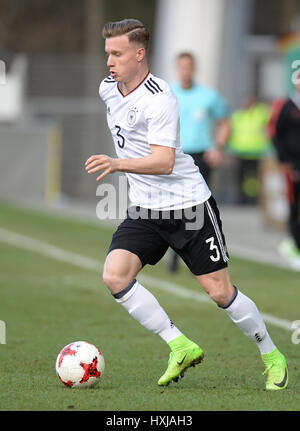 L'Allemagne Yannick Gerhardt en action au cours de l'U-21 de football match amical international entre l'Allemagne et le Portugal au stade de Gazi à la Waldau à Stuttgart, Allemagne, 28 mars 2017. Photo : Deniz Calagan/dpa Banque D'Images