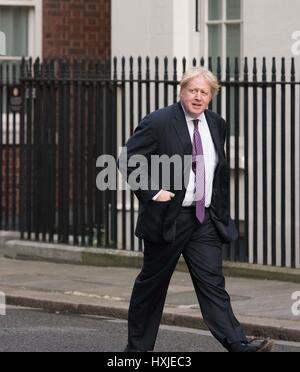 Londres, Royaume-Uni. Mar 29, 2017. Brexit réunion du cabinet -Boris Johnson, Secrétaire aux affaires étrangères Crédit : Ian Davidson/Alamy Live News Banque D'Images