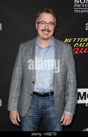 Culver City, USA. Mar 28, 2017. Vince Gilligan, lors de la première de "mieux d'AMC, Saül appel' Saison 3 à l'ArcLight Cinemas en Californie le 28 mars 2017. Credit : Fs/media/Alamy Punch Live News Banque D'Images