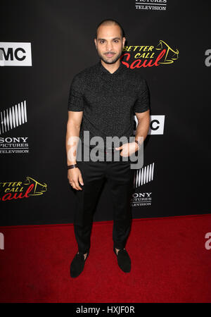 Culver City, USA. Mar 28, 2017. Michael Mando, lors de la première de "mieux d'AMC, Saül appel' Saison 3 à l'ArcLight Cinemas en Californie le 28 mars 2017. Credit : Fs/media/Alamy Punch Live News Banque D'Images