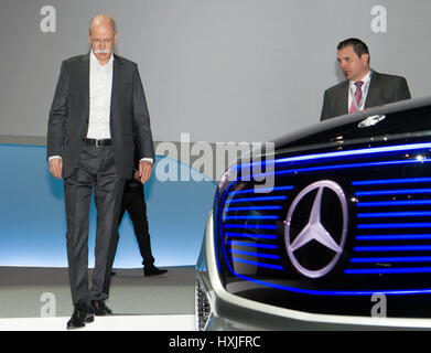 Berlin, Allemagne. Mar 29, 2017. Dieter Zetsche, le PDG de Daimler AG, à l'occasion de l'Assemblée générale à Berlin, Allemagne, 29 mars 2017. Photo : Soeren Stache/dpa/Alamy Live News Banque D'Images