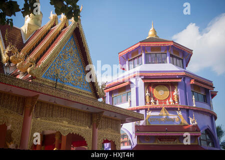 L'AESP wat doi wao dans la ville de Mae Sai en Thaïlande sur la frontière de la Thaïlande et le Myanmar dans le nord de la ville dans le nord de Chiang Rai en Thaïlande. Banque D'Images