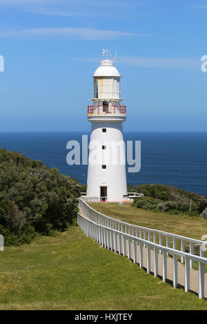 Cape Otway historique phare est situé sur la côte de Victoria, à l'extrémité est de l'infâme 'Shipwreck Coast' donnant sur le détroit de Bass. Banque D'Images