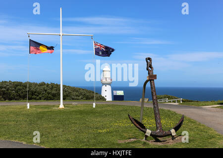 Cape Otway historique phare est situé sur Victoria's côte sud-ouest, à l'extrémité orientale de la 'Shipwreck Coast' donnant sur le détroit de Bass Banque D'Images