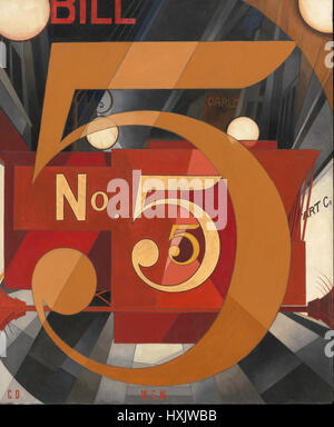 J'ai vu la figure 5 de l'or par Charles Demuth Banque D'Images