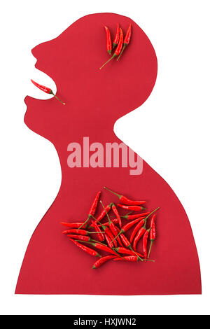 Résumé Les personnes en situation d'une douleur brûlante, les gens crier épuisé douleur sévère avec une forte fièvre, douleur aiguë dans l'ensemble du corps avec de la fièvre, de crier les gens mangeaient beaucoup burning hot peppers Banque D'Images