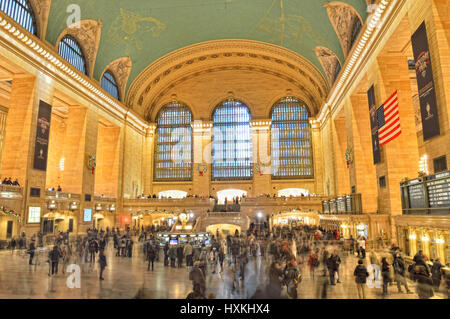 Le hall principal du Grand Central Terminal de New York. Banque D'Images