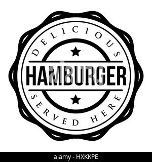 Hamburger vintage stamp vector Illustration de Vecteur