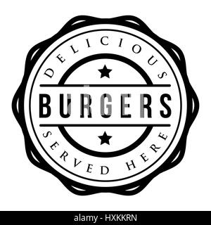 Des hamburgers vintage stamp vector Illustration de Vecteur