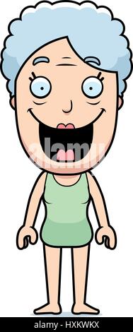 Illustration d'une caricature d'une femme en maillot de bain. Illustration de Vecteur