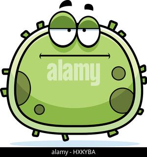 Illustration d'une caricature d'un germe à l'ennui. Illustration de Vecteur