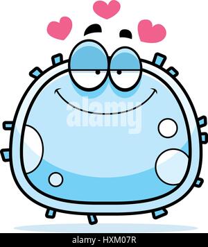 Un cartoon illustration d'un globule blanc dans l'amour. Illustration de Vecteur