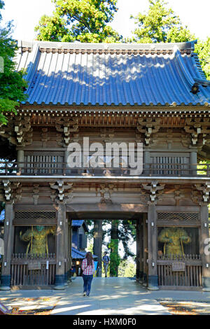 Temple Takaosan Yakuoin Shitenno-mon Gate ville Hachioji Tokyo Japon Banque D'Images