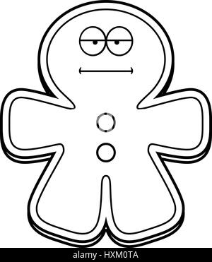 Une illustration d'un cartoon gingerbread man à ennuyer. Illustration de Vecteur