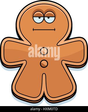 Une illustration d'un cartoon gingerbread man à ennuyer. Illustration de Vecteur