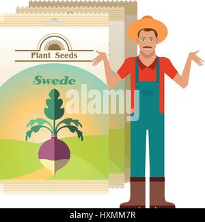 Pack de Swede seeds Illustration de Vecteur