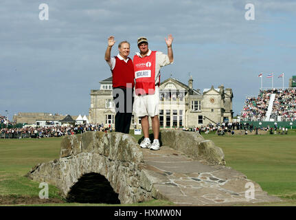 JACK NICKLAUS DIT AU REVOIR L'Open Championship 2005.ST ANDREWS SCOTLAND 15 Juillet 2005 Banque D'Images