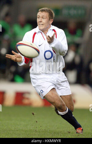 JONNY WILKINSON L'ANGLETERRE ET Newcastle Falcons RU ANGLETERRE LONDRES TWICKENHAM 15 Février 2003 Banque D'Images