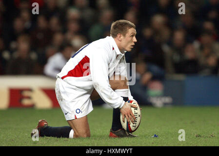 JONNY WILKINSON L'ANGLETERRE ET Newcastle Falcons RU ANGLETERRE LONDRES TWICKENHAM 15 Février 2003 Banque D'Images