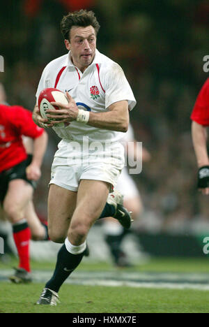 DAN LUGER ANGLETERRE & NEC HARLEQUINS RU MILLENNIUM STADIUM Cardiff au Pays de Galles 22 Février 2003 Banque D'Images