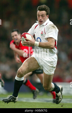 DAN LUGER ANGLETERRE & NEC HARLEQUINS RU MILLENNIUM STADIUM Cardiff au Pays de Galles 22 Février 2003 Banque D'Images