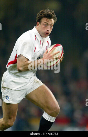 DAN LUGER ANGLETERRE & NEC HARLEQUINS RU MILLENNIUM STADIUM Cardiff au Pays de Galles 22 Février 2003 Banque D'Images