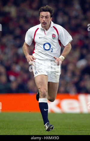 DAN LUGER ANGLETERRE & NEC HARLEQUINS RU MILLENNIUM STADIUM Cardiff au Pays de Galles 22 Février 2003 Banque D'Images