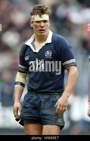 ANDREW MOWER ECOSSE & Newcastle Falcons STADE FRANCE PARIS 23 Février 2003 Banque D'Images