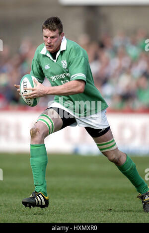 MALCOLM O'KELLY & IRLANDE LEINSTER RU LANSDOWNE ROAD DUBLIN 30 Mars 2003 Banque D'Images