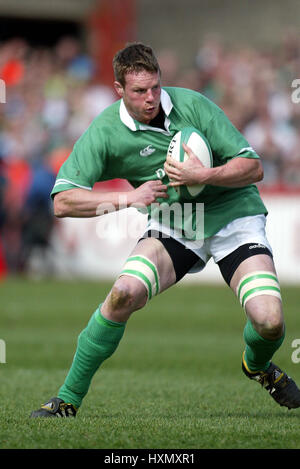 MALCOLM O'KELLY & IRLANDE LEINSTER RU LANSDOWNE ROAD DUBLIN 30 Mars 2003 Banque D'Images