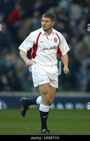 BEN COHEN ANGLETERRE & NORTHAMPTON SAINTS LONDON TWICKENHAM 16 Février 2002 Banque D'Images