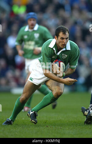 GIRVAN DEMPSEY & IRLANDE LEINSTER RU LONDON TWICKENHAM 16 Février 2002 Banque D'Images