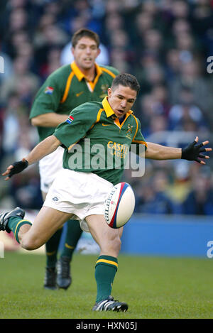 ANDRE PRETORIUS AFRIQUE DU SUD ANGLETERRE LONDRES TWICKENHAM RU 23 Novembre 2002 Banque D'Images