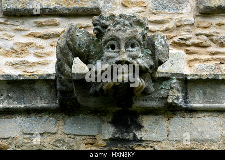 Une gargouille sur le Wendreda's Church, Mars, Cambridgeshire, Angleterre, RU Banque D'Images