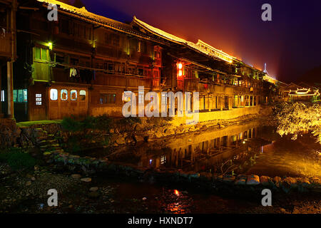 Zhaoxing Village Dong Dong Xing Zhao (Zhai) dans le sud-est du Guizhou Miao et Dong nationalités de la préfecture autonome du sud-ouest de la Chine est l'un des la Banque D'Images