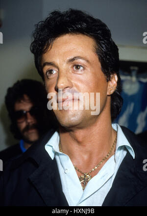 SYLVESTER STALLONE acteur américain visitant Stockholm 1982 Banque D'Images