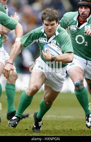 GORDON D'Arcy & IRLANDE LEINSTER MURRAYFIELD Édimbourg en Écosse 10 Mars 2007 Banque D'Images