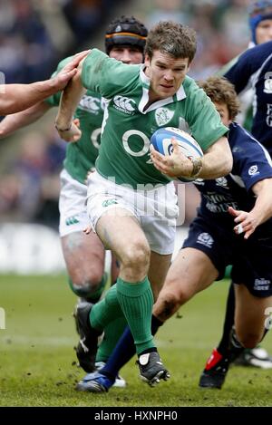 GORDON D'Arcy & IRLANDE LEINSTER MURRAYFIELD Édimbourg en Écosse 10 Mars 2007 Banque D'Images