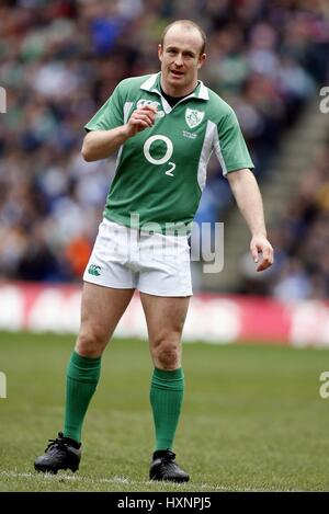 DENIS HICKIE & IRLANDE LEINSTER RU MURRAYFIELD Édimbourg en Écosse 10 Mars 2007 Banque D'Images