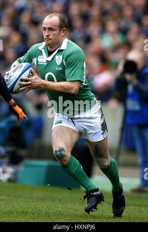 DENIS HICKIE & IRLANDE LEINSTER RU MURRAYFIELD Édimbourg en Écosse 10 Mars 2007 Banque D'Images