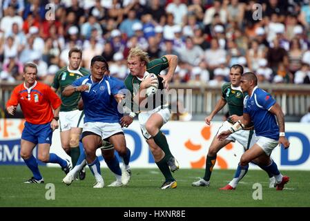 SCHALK BURGER AFRIQUE DU SUD RU PARC DES PRINCES PARIS FRANCE 09 Septembre 2007 Banque D'Images