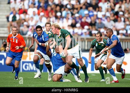 SCHALK BURGER AFRIQUE DU SUD RU PARC DES PRINCES PARIS FRANCE 09 Septembre 2007 Banque D'Images