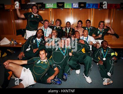 L'ÉQUIPE D'AFRIQUE DU SUD L'ANGLETERRE V L'AFRIQUE DU STADE DE FRANCE PARIS FRANCE 20 Octobre 2007 Banque D'Images