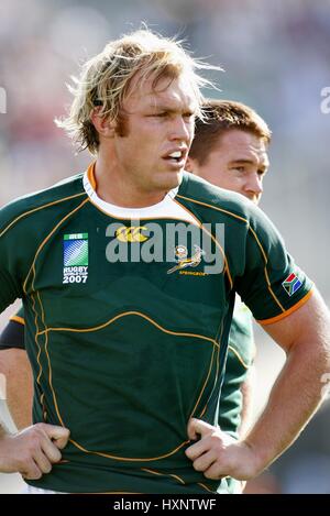 SCHALK BURGER AFRIQUE DU SUD RU Stade Vélodrome MARSEILLE FRANCE 06 Octobre 2007 Banque D'Images