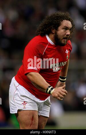 ADAM JONES WALES & NEATH SWANSEA OSPREYS à Twickenham, LONDON ANGLETERRE 02 Février 2008 Banque D'Images