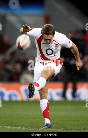 JONNY WILKINSON L'ANGLETERRE ET Newcastle Falcons RU LONDRES ANGLETERRE TWICKENHAM 02 Février 2008 Banque D'Images