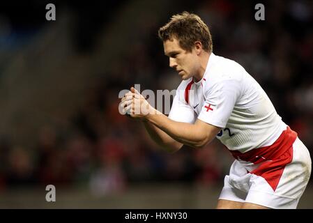 JONNY WILKINSON L'ANGLETERRE ET Newcastle Falcons RU LONDRES ANGLETERRE TWICKENHAM 02 Février 2008 Banque D'Images