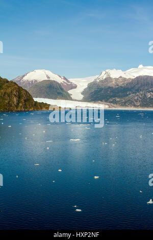 Chili - Amalia Glacier sur le bord du canal Sarmiento - Glacier Skua - Parc National Bernardo O'Higgins Banque D'Images