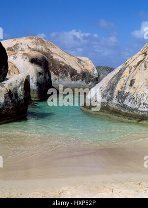 Les Bains, Virgin Gorda, Îles Vierges Britanniques Banque D'Images